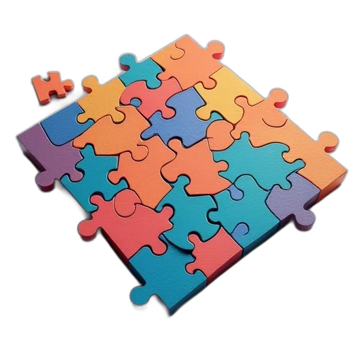 jewelry, 3d render, puzzle, game transparent PNG cut-out