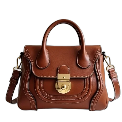 earth tones, chloe, medium, leather transparent PNG cut-out