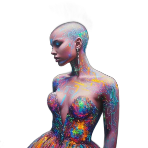 dress, robot, creature, jewelry transparent PNG cut-out