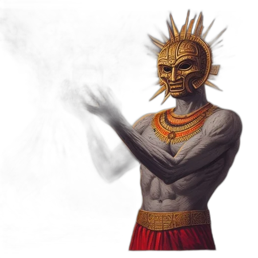 mask, staff, jewelry, face transparent PNG cut-out