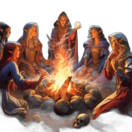 concept art, fantasy art, fire, snow transparent PNG cut-out