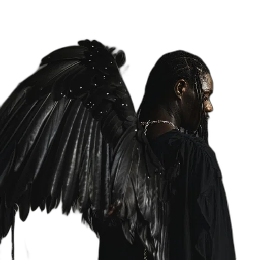 jacket, person, dark, feathered transparent PNG cut-out