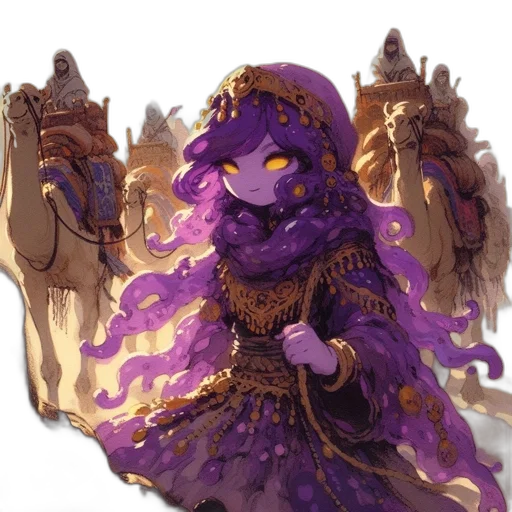 crown, dress, mask, staff transparent PNG cut-out