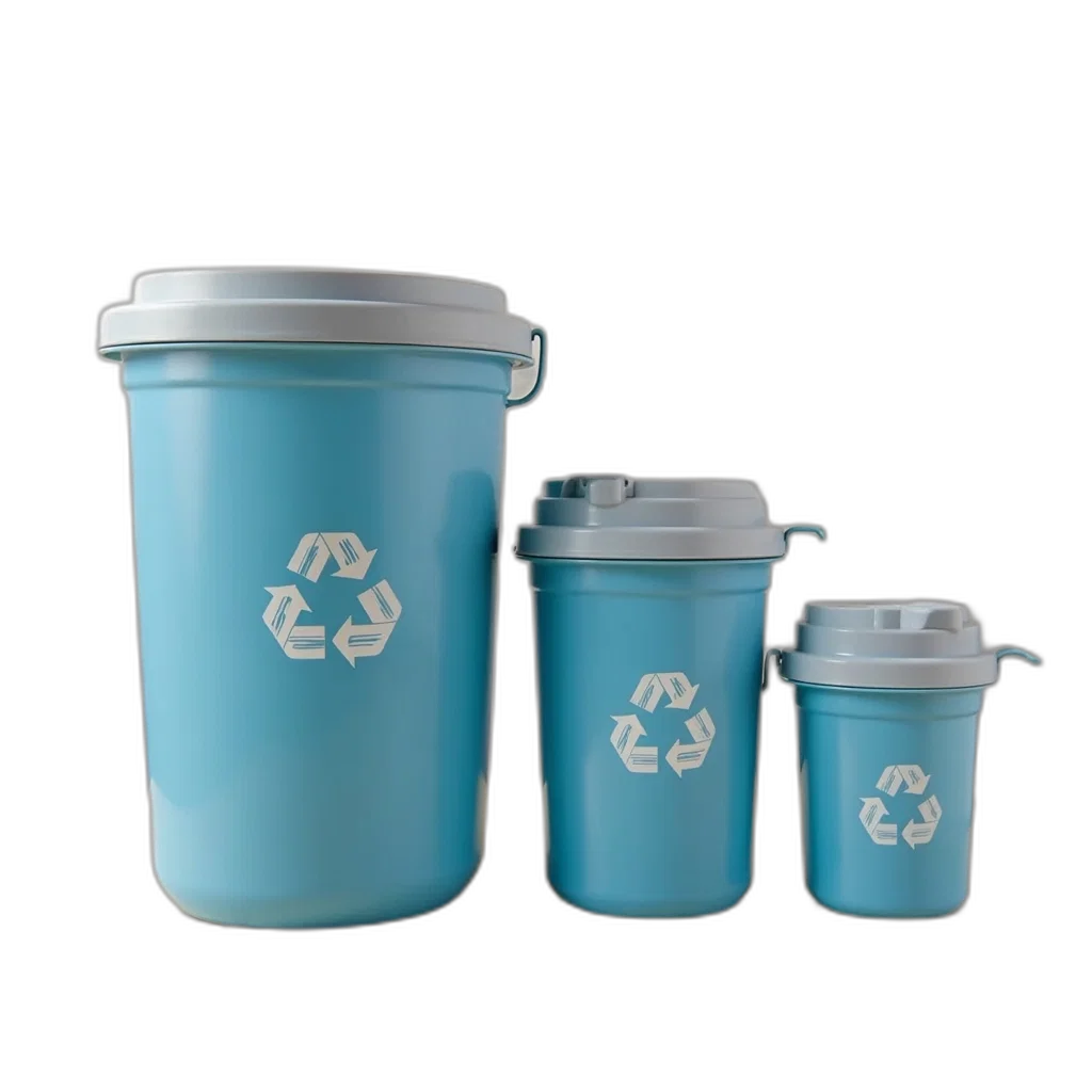 3d render, blue, set, four transparent PNG cut-out