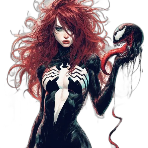 hair, comic book art, concept art, fantasy art transparent PNG cut-out
