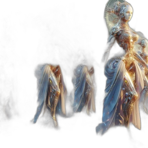 dress, sword, hair, creature transparent PNG cut-out