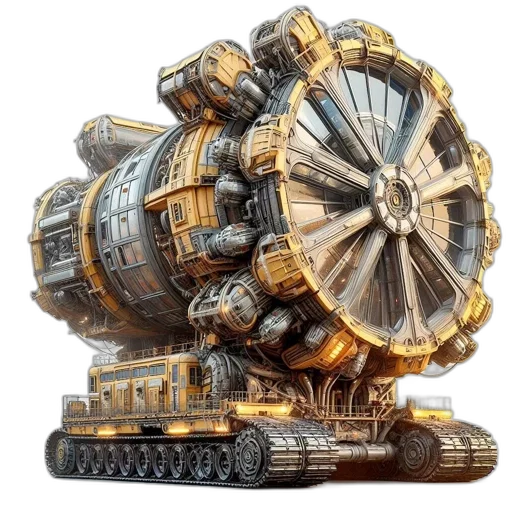 weapon, robot, concept art, fantasy art transparent PNG cut-out