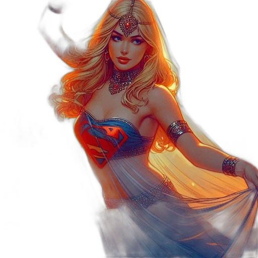 dress, crown, fantasy art, comic book art transparent PNG cut-out