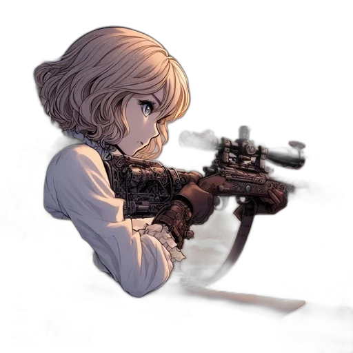 weapon, staff, sword, hair transparent PNG cut-out