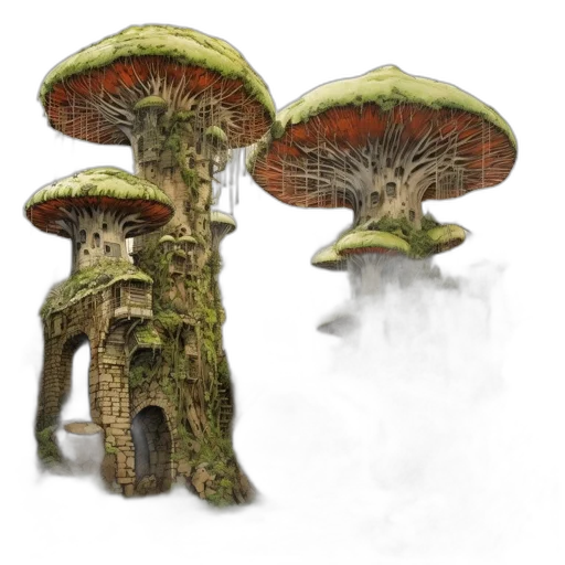 tree, concept art, 3d render, fantasy art transparent PNG cut-out