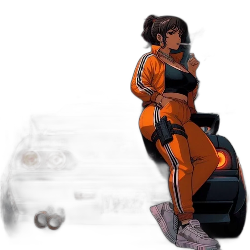car, robot, concept art, cyberpunk transparent PNG cut-out