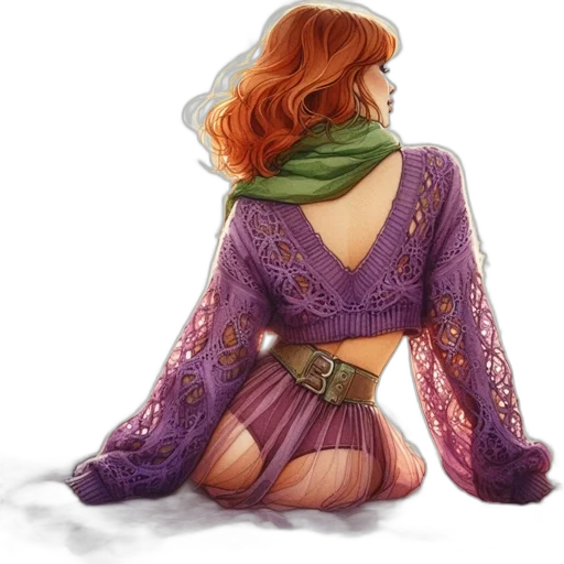 dress, jacket, watercolor, fantasy art transparent PNG cut-out