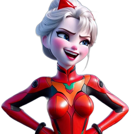 robot, face, dress, 3d render transparent PNG cut-out