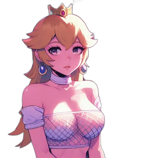 dress, crown, weapon, pixel art transparent PNG cut-out