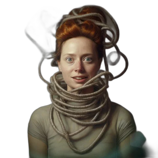 staff, hair, mask, face transparent PNG cut-out