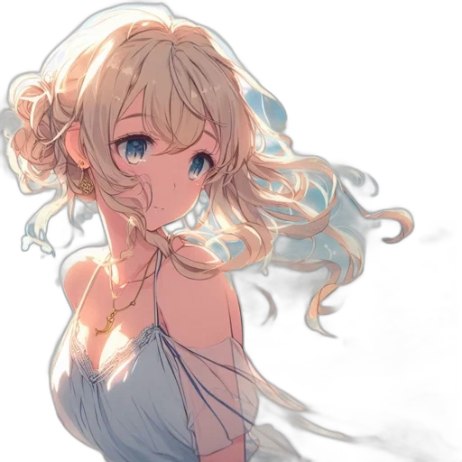 dress, flower, crown, face transparent PNG cut-out