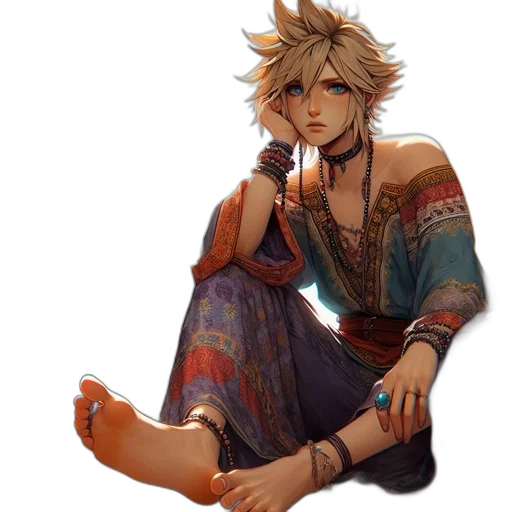 dress, jewelry, dragon, staff transparent PNG cut-out