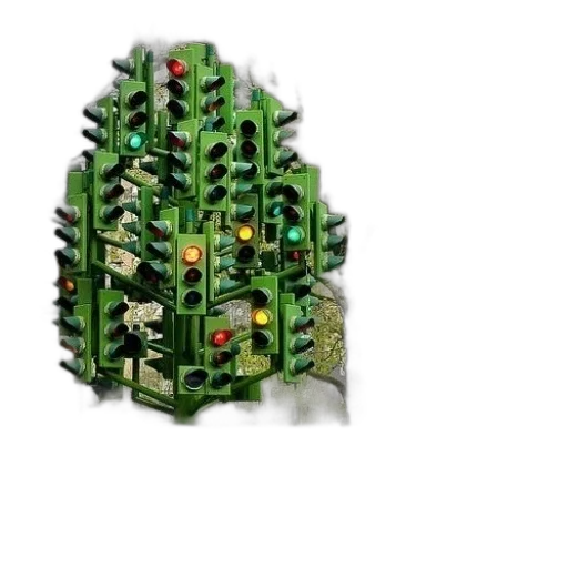 building, tree, crown, 3d render transparent PNG cut-out