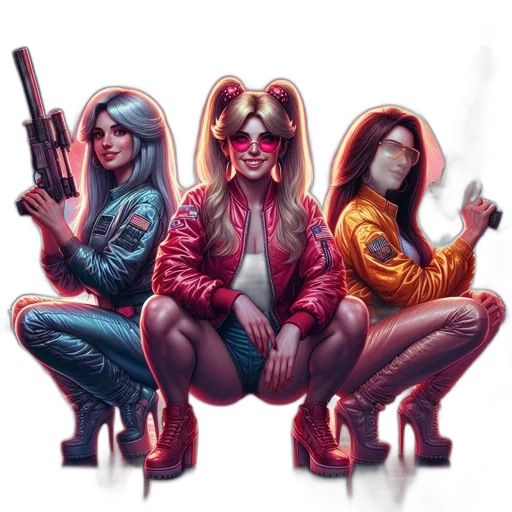 concept art, comic book art, cyberpunk, pixel art transparent PNG cut-out