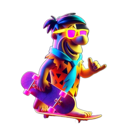 staff, 3d render, concept art, vaporwave transparent PNG cut-out