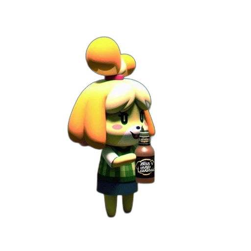 staff, bottle, robot, hair transparent PNG cut-out