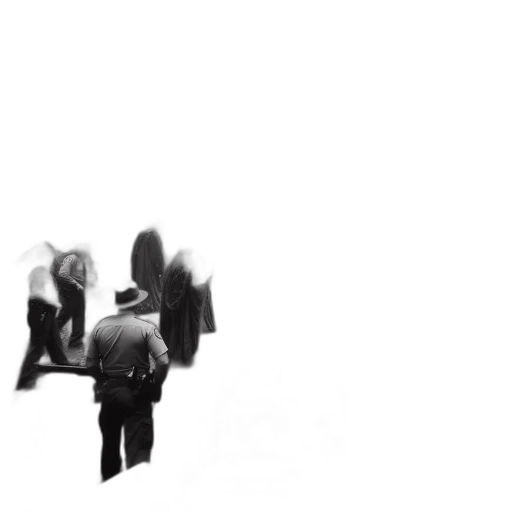 staff, jacket, umbrella, mask transparent PNG cut-out