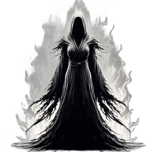 dress, mask, creature, staff transparent PNG cut-out