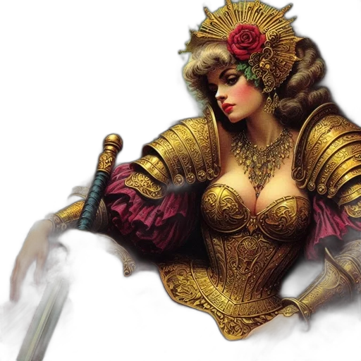 sword, crown, fantasy art, concept art transparent PNG cut-out