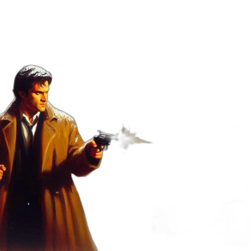 weapon, jacket, concept art, comic book art transparent PNG cut-out