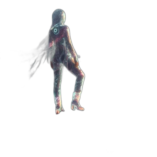 creature, robot, dress, hair transparent PNG cut-out