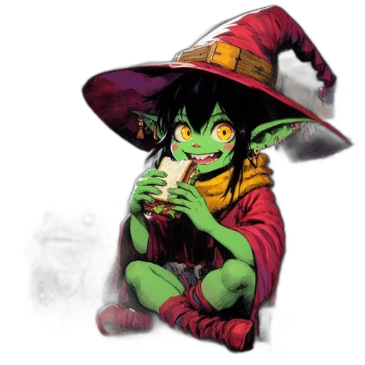 staff, hat, fantasy art, concept art transparent PNG cut-out