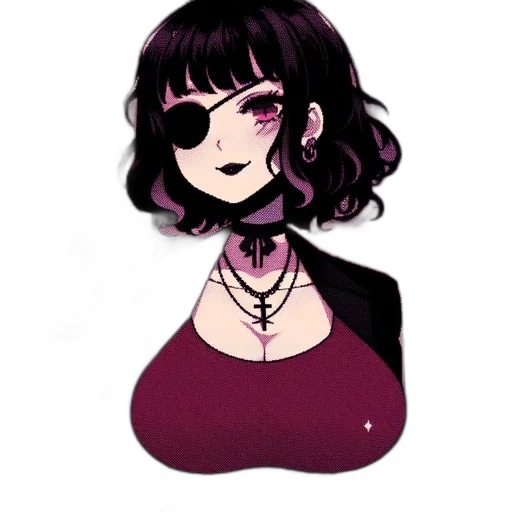 dress, jewelry, face, staff transparent PNG cut-out