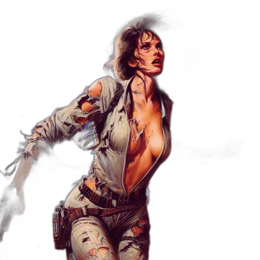 concept art, comic book art, cyberpunk, fantasy art transparent PNG cut-out