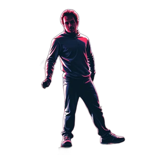 robot, jacket, staff, creature transparent PNG cut-out