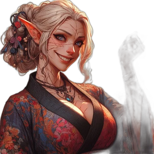 staff, dress, face, dragon transparent PNG cut-out