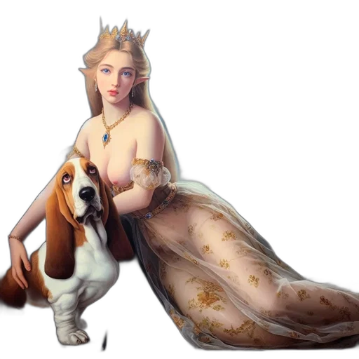 crown, animal, dress, creature transparent PNG cut-out