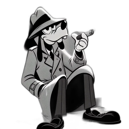 staff, jacket, hat, cartoon transparent PNG cut-out