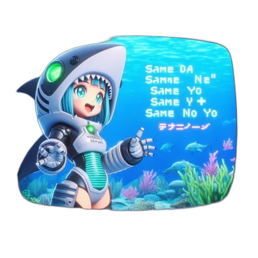 robot, vaporwave, 3d render, concept art transparent PNG cut-out