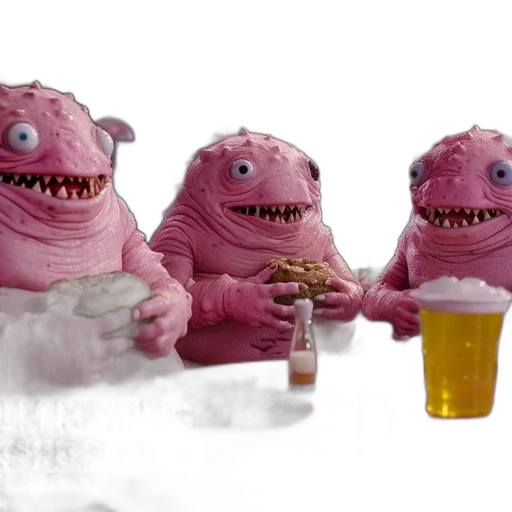 creature, 3d render, concept art, three transparent PNG cut-out