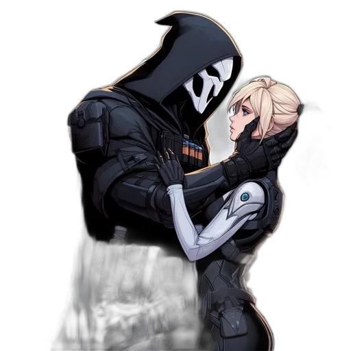 mask, robot, jacket, weapon transparent PNG cut-out