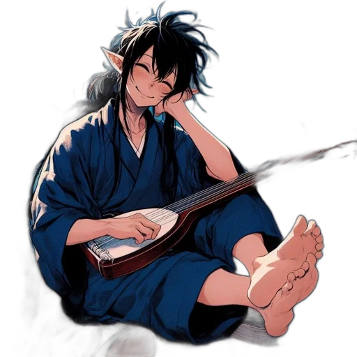 staff, anime, cartoon, comic book art transparent PNG cut-out