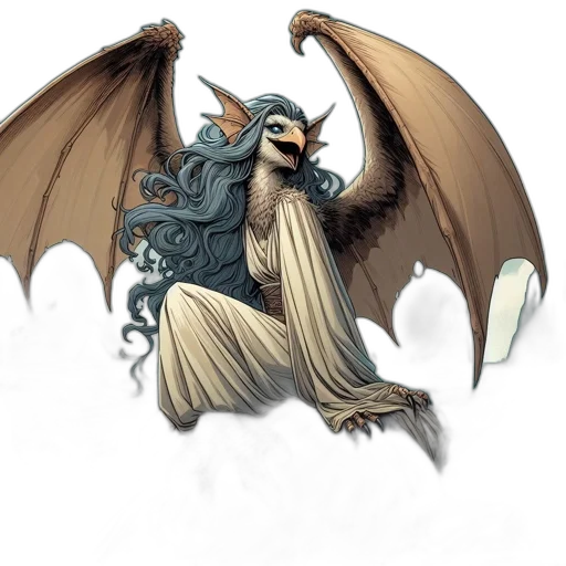 dragon, creature, mask, staff transparent PNG cut-out