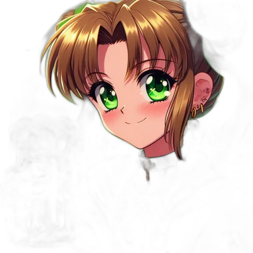 staff, face, anime, pixel art transparent PNG cut-out