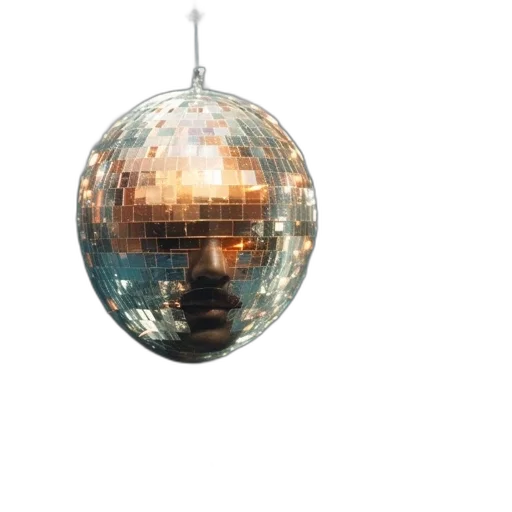 3d render, outer space, person, disco transparent PNG cut-out
