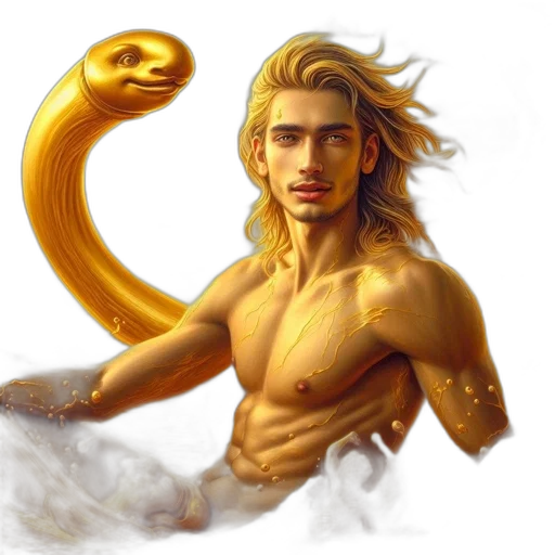 dragon, creature, hair, sword transparent PNG cut-out