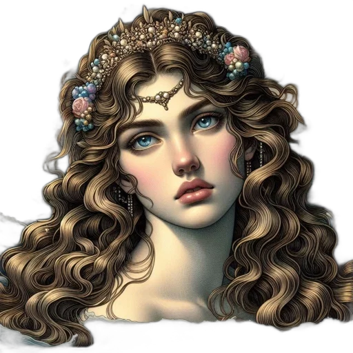 crown, jewelry, face, hair transparent PNG cut-out