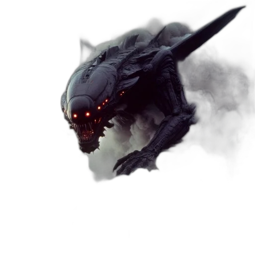 dragon, creature, mask, robot transparent PNG cut-out