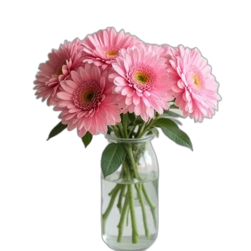 flower, bottle, crown, photorealistic transparent PNG cut-out