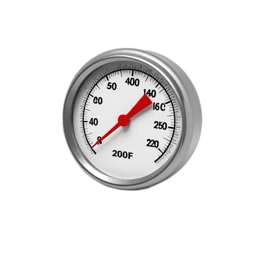 3d render, silver, analog, thermometer transparent PNG cut-out