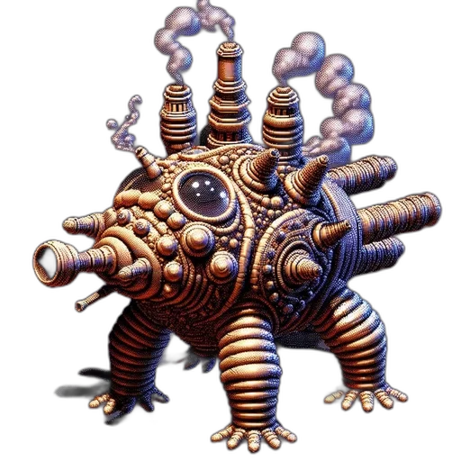 creature, staff, robot, dragon transparent PNG cut-out
